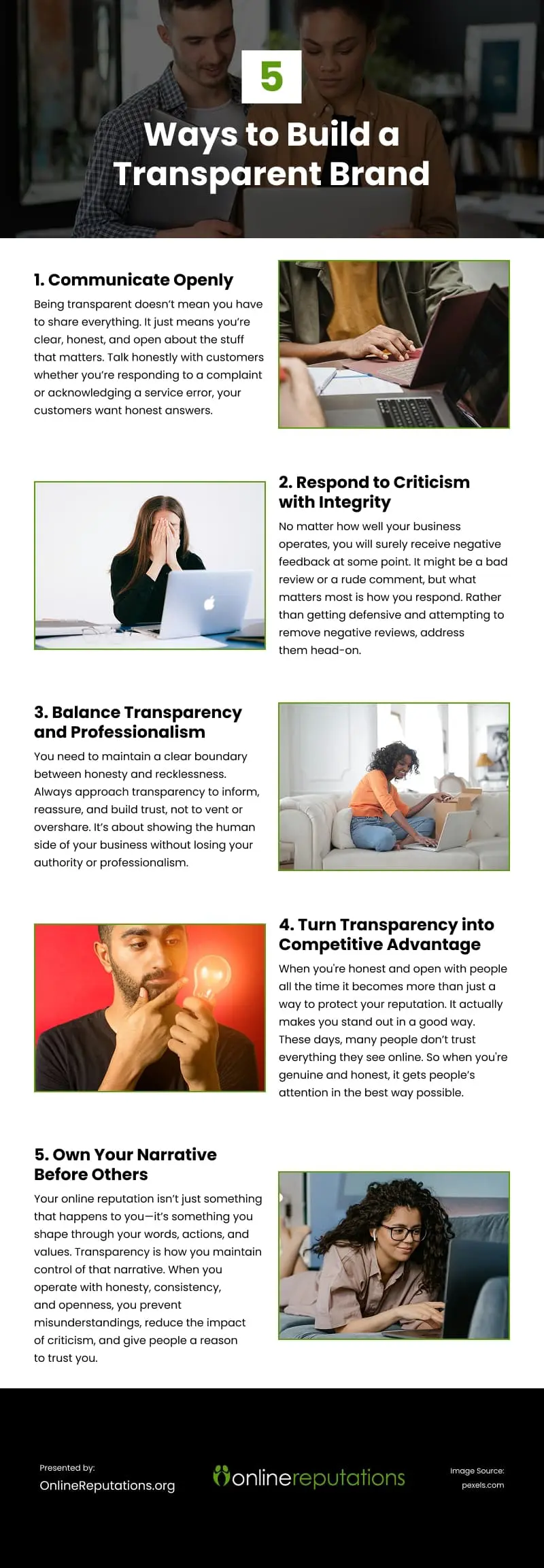 5 Ways to Build a Transparent Brand Infographic