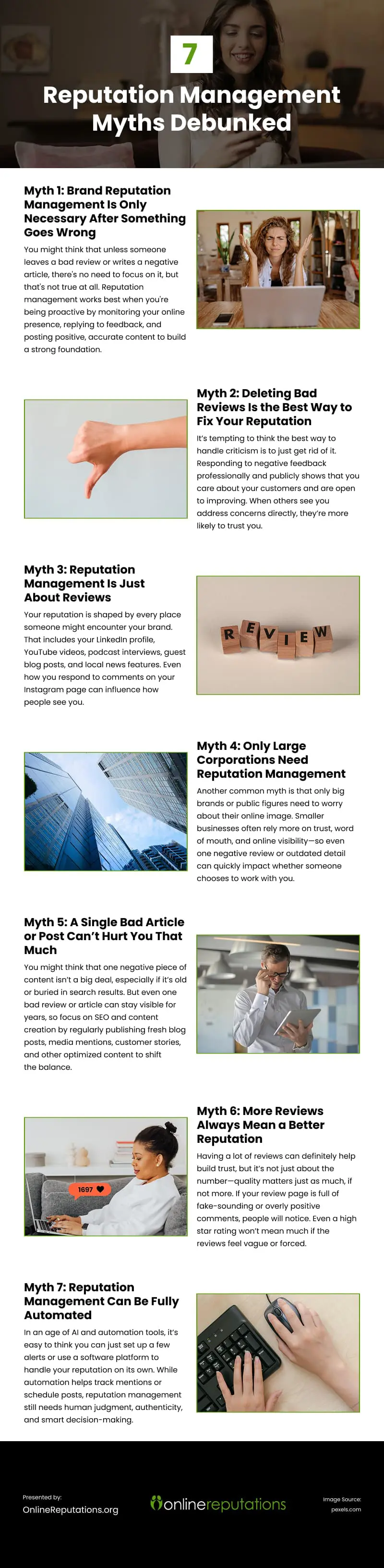 7 Reputation Management Myths Debunked Infographic