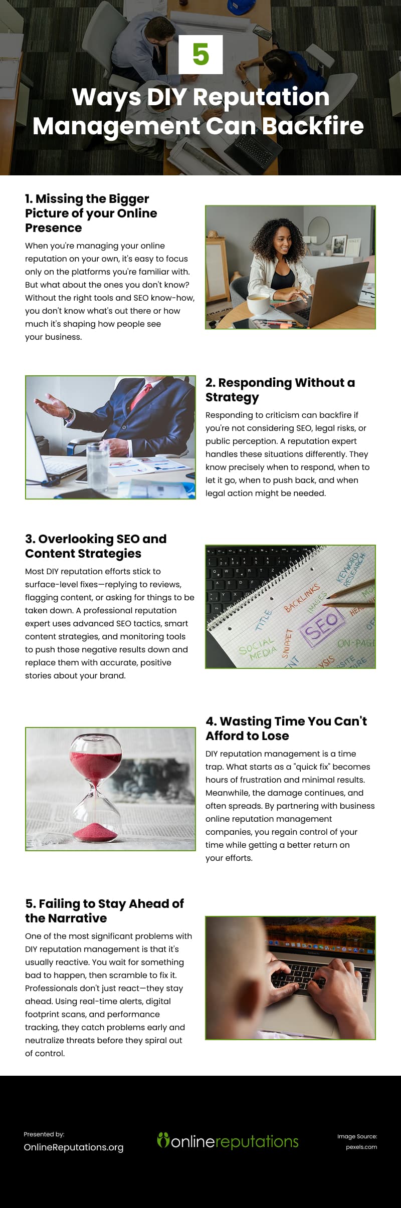 5 Ways DIY Reputation Management Can Backfire Infographic
