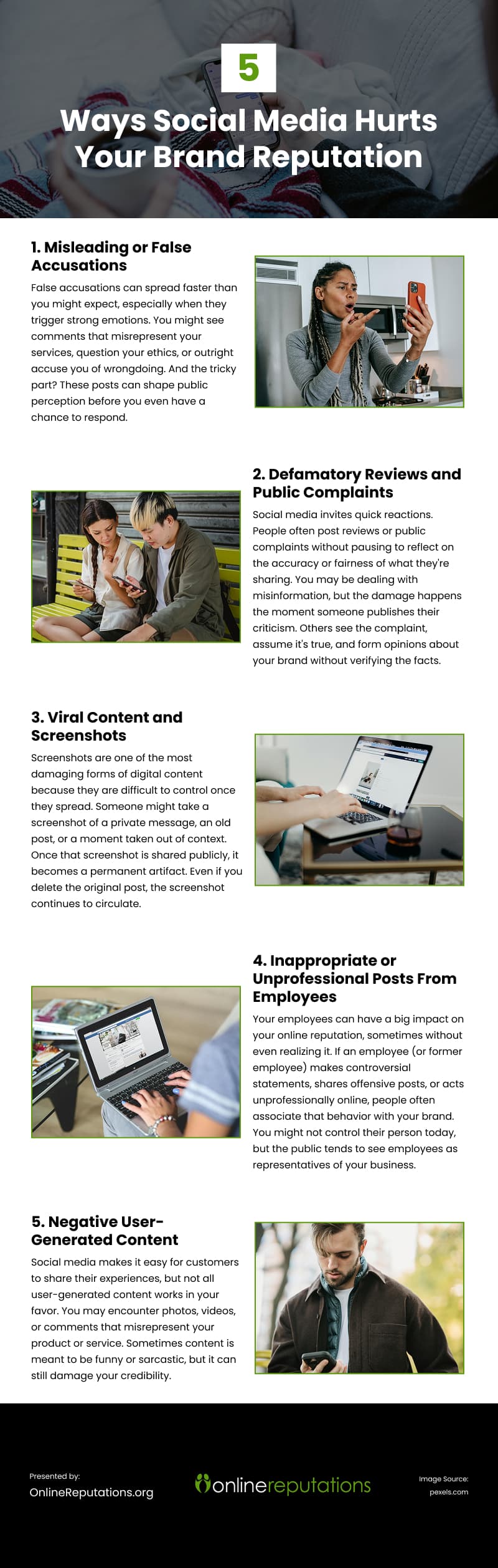 5 Ways Social Media Hurts Your Brand Reputation Infographic 5 Ways Social Media Hurts Your Brand Reputation Infographic