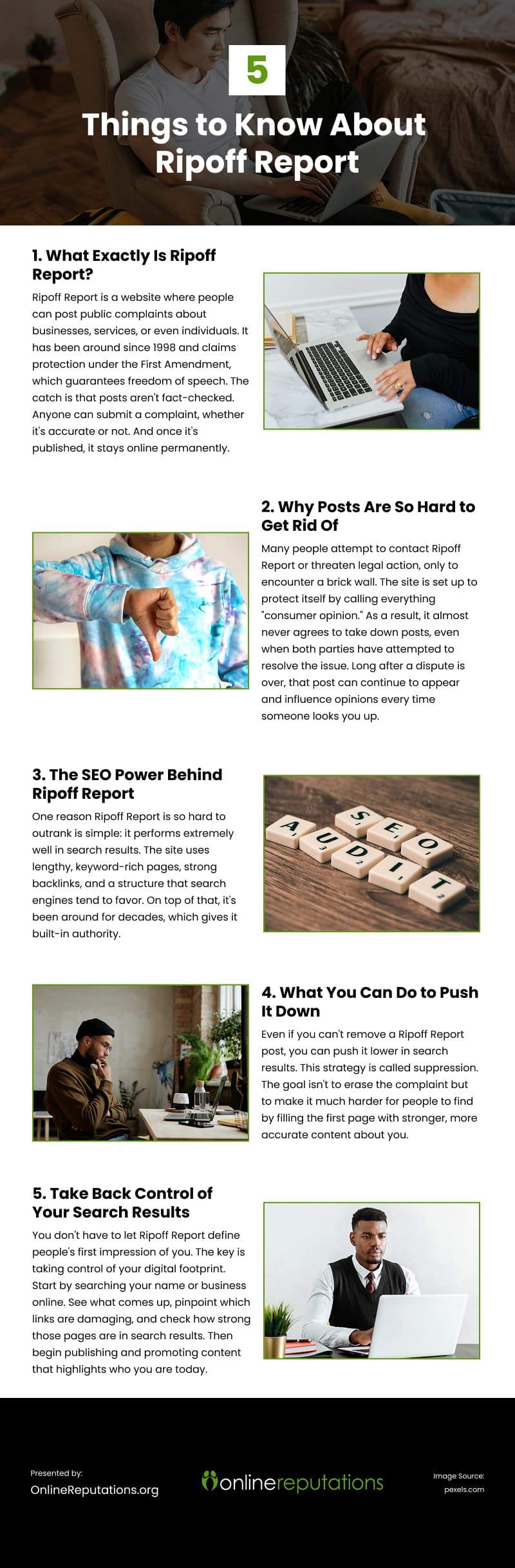 5 Things to Know About Ripoff Report Infographic