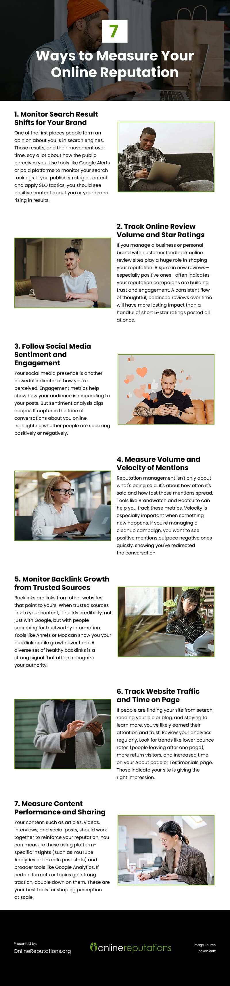 7 Ways to Measure Your Online Reputation Infographic